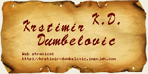 Krstimir Dumbelović vizit kartica